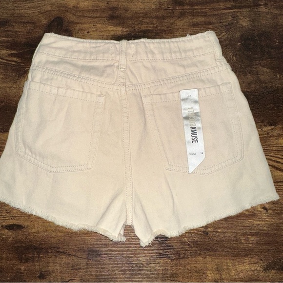 Amuse Society  Womens Shoreline Denim Woven Short‎ Size 24 Y2K Beach Frayed Hem - Picture 10 of 12